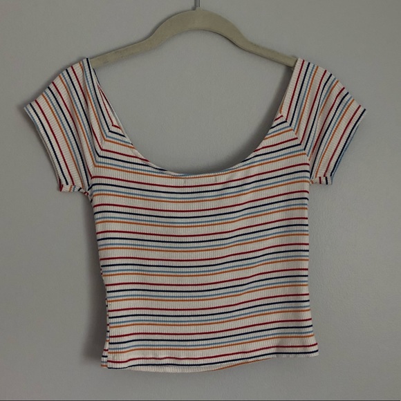Forever 21 striped tie tee size small - Picture 2 of 5